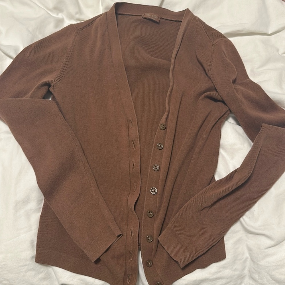 brandy melville brown cardigan
